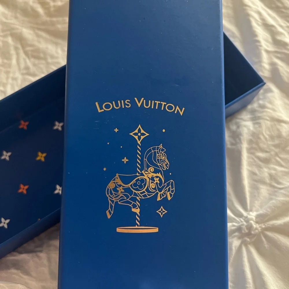 Louis Vuitton Blue Box with Pink and Multicolor Bag Charms